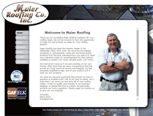 Tablet Screenshot of maierroofing.com